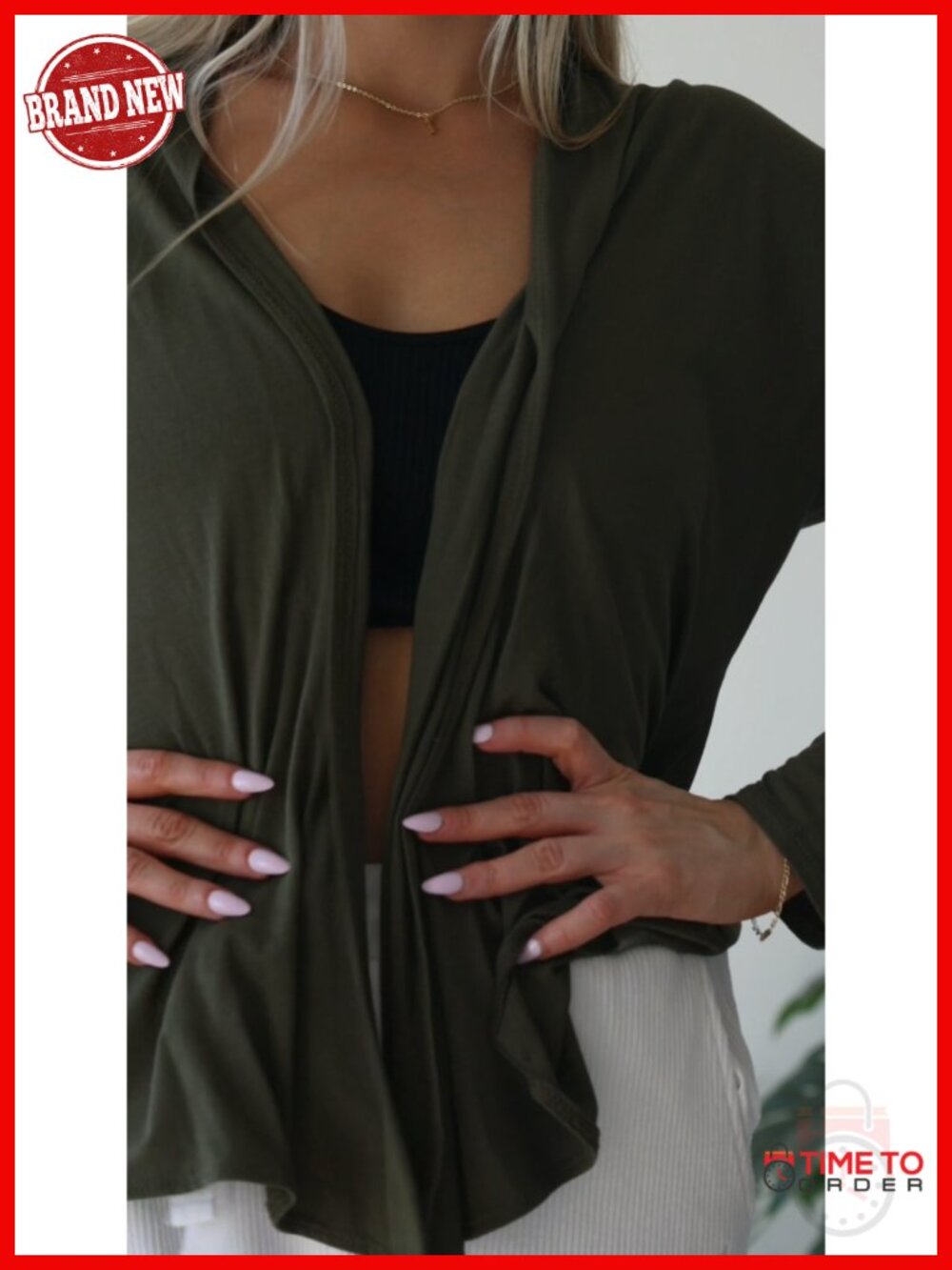 Rayon Spandex Long Sleeve Cardigan Lightweight Open Front Knit Sweater 3 Pack - Picture 6 of 6